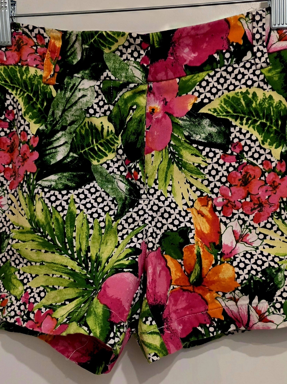 Cynthia Rowley Tropical Floral Mini Skirt - Pink, Green & Orange